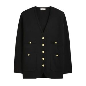 J. Crew Black Long V-Neck Oversized Sweater Blazer Size
Small